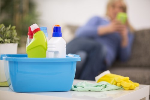 Trained carpet cleaning staff using safe procedures in Bellingham